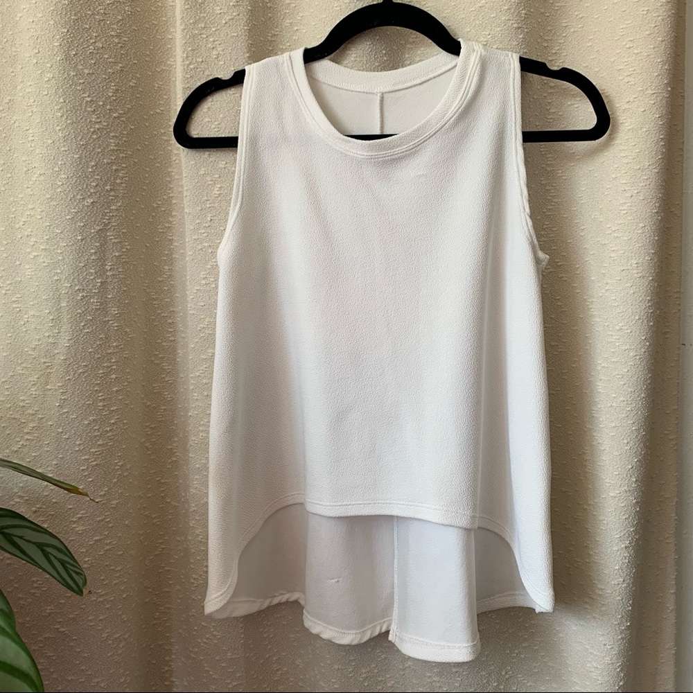 Cropped Front Sleeveless Top